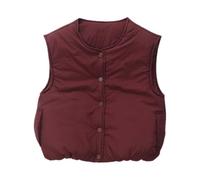 Chalecos acolchados de invierno sin mangas para niños, chaleco cálido para | Abrigo cálido acolchado para otoño con cremallera, con bolsillos, abrigo sin mangas para la escuela, deportes al aire libre
