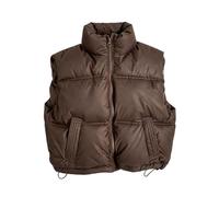 Chalecos acolchados para niñas, sin mangas, acolchado, chaleco acogedor | Chaleco de cuello alto resistente al viento para niños, chalecos ligeros con cremallera, bolsillos para invierno, cálido