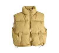 Chalecos acolchados para niñas, sin mangas, acolchado, chaleco acogedor | Chaleco de cuello alto resistente al viento para niños, chalecos ligeros con cremallera, bolsillos para invierno, cálido