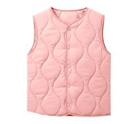 Chalecos acolchados para niños y niñas, chaleco acolchado con botones y sin | Chaqueta de plumón sin mangas, abrigo cálido de invierno con bolsillos, resistente al viento, acolchado