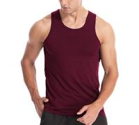 Chalecos Ajustados Masculinos Chalecos de algodón gimnasios sin Mangas Camisetas musculares de Fitness Rojo Viento 2XL