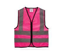Chalecos de alta visibilidad, Tiras de seguridad vial alta visibilidad, aptas for construcción al aire libre (1 unidad)(Pink,L)