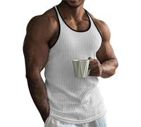 Chalecos de malla para hombre UK, camiseta sin mangas para gimnasio, camiseta lisa transpirable para entrenamiento, camiseta de tirantes Y-Back, camiseta casual para hombre, camiseta sin mangas de
