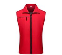 Chalecos de seguridad, Chaleco de seguridad de alta visibilidad con bolsillos y cremallera, ideal for voluntarios y trabajos al aire libre, multicolor, en varios tamaños.(Rosso,Large)