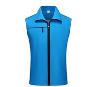 Chalecos de seguridad, Chaleco de seguridad de alta visibilidad con bolsillos y cremallera, ideal for voluntarios y trabajos al aire libre, multicolor, en varios tamaños.(Blu,Large)