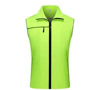 Chalecos de seguridad, Chaleco de seguridad de alta visibilidad con bolsillos y cremallera, ideal for voluntarios y trabajos al aire libre, multicolor, en varios tamaños.(Grün,Medium)