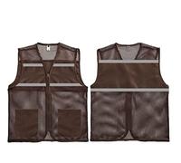 Chalecos de seguridad, Chaleco de seguridad de alta visibilidad for exteriores, con bolsillos de malla reflectante y cremallera, multicolor, varios tamaños.(Grijs,4XL)