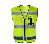 Chalecos de seguridad, Chaleco reflectante de seguridad de alta visibilidad for trabajos al aire libre, amarillo fluorescente, varios tamaños.(XXL)