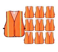 Chalecos de seguridad Dazonity, 10 unidades, malla de alta visibilidad, tiras reflectantes, aptos para hombres y mujeres, trabajadores, construcc