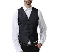 Chalecos formales para hombre, chaleco formal sin mangas para hombre, casual, ajuste regular, color liso, elegante, cuello en V, chaquetas sin mangas, transpirables, trajes de trabajo, clásico, boda