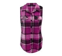 Chalecos Mujer Sin Mangas Largo Gilet Elegante Abrigo Largo a Cuadros Otoño | Chaleco cálido sin mangas para mujer, chaleco para correr, chaleco de ciclismo, informal, ligero, con tapeta de botones