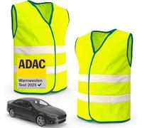Chalecos Reflectantes para Coche Amarillo 2026 según ISO20471 - Chalecos de Seguridad para automóviles y Camiones para Seguridad en StVO - Accesorios para Coche (2 Chalecos de Seguridad Amarillos)