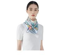 Chales de pelo cuadrados tradicionales chinos de seda pesada con estampado de doble cara, prensado Manual 759 (rosa)