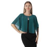 Chales y capelets suaves de gasa para vestido de noche, boda, capa de chal, accesorios para mujer estilo años 20, Té, Talla única