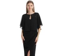 Chales y capelets suaves de gasa para vestido de noche, boda, capa de chal, accesorios para mujer estilo años 20, Negro -, Talla única