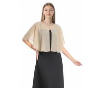 Chales y capelets suaves de gasa para vestido de noche, boda, capa de chal, accesorios para mujer estilo años 20, Champán, Talla única