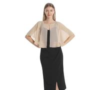 Chales y capelets suaves de gasa para vestido de noche, boda, capa de chal, accesorios para mujer estilo años 20, Champán, Talla única