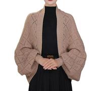 Chales y chales Suaves para Mujer, Chal cálido de Cachemira, Chal de Punto con Mangas para Mujer (Khaki)