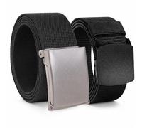Chalier 2 Pack Cinturon Hombre Lona de Nylon Tela Infinitamente Ajustable, Longitud 130 cm, con Hebilla Automática