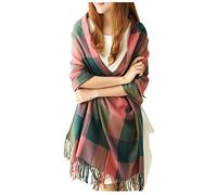 Chalier Fashion Bufanda de Mujer Bufandas de Punto Caliente de Invierno Bufanda Larga y Suave Chal con Flecos