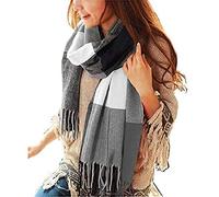 Chalier Fashion Bufanda de Mujer Bufandas de Punto Caliente de Invierno Bufanda Larga y Suave Chal con Flecos