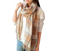 Chalier Fashion Bufanda de Mujer Bufandas de Punto Caliente de Invierno Bufanda Larga y Suave Chal con Flecos