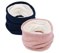 Chalier Fashion Calentador de Cuello de Invierno Unisex con Forro Térmico Bufanda de Punto Infinito Para Hombre y Mujer (Paquete de 2)