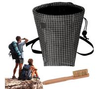 Chalk Bag, Lifting Chalk Pocket, Portable Storage Pouch, Drawstring Closure Design, 6.3x5.12x2.36 Inches, Lightweight Accessory for Rock Climbing Fitness Gymnastics Basketball