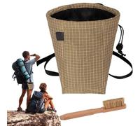 Chalk Bag, Lifting Chalk Storage Pocket, 6.3x5.12x2.36 Inches Compact Drawstring Pouch, Secure Dust- Closure, Rock Climbing Accessories for Fitness, Gymnastics, Basketball