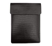 Chalk Factory - Funda de piel con impresión de cocodrilo para HP Pavilion x360 13-s101TU /1 TB/8 GB de plata natural híbrida #O (negro)