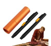 Chalk Pencils for Sewing, 2-Piece Fabric Marking Pens with Wax Crayons and Refills, Erasable Craft Tools for Dressmakers, Clothing, Cotton, Knit, Furniture, Paper, and Garments