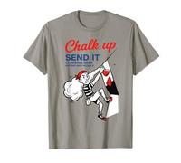 Chalk Up Send It Escalada Equipo Divertido Diseño Camiseta