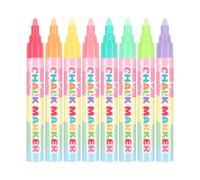 Chalk Writing Pens - Erasable Marker Set for Teachers Artists Students | 8 Pieces Pp Material, Smooth Ink Flow, Easy Grip Design, Wedding Sign Use, Classroom Office, Kitchen Kids, Store Window Glass