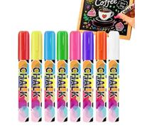 Chalkboard Markers 8 Colors, 6mm Tip Smooth Writing DIY Drawing | Liquid Chalk Pens Blackboard Markers for Acrylic Whiteboard Calendar Glass Mirror Window Home School Office