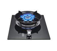 CHALKE Cocina A Gas 1 Quemador, 5.2KW Quemador Wok De 9 Cavidades con Protección contra Llamas, Estufa De Camping Independiente De Vidrio Templado, Fácil De Limpiar (Size : LPG)