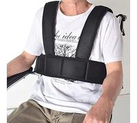 CHALKSEA Cinturón de seguridad para silla de ruedas, correa ajustable para arnés de silla de ruedas con hebilla, cinturón para silla de ruedas con protección de 360° para el cuidado del paciente,Negro