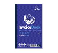 CHALLENGE 210 x 130 mm Duplicate Invoice Book with Vat, Carbonless, 100 Pages, S