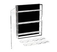 Challenge Coin Display, Transparent Acrylic Round Coin Rack, Removable Shelves Storage Holder, Wall or Desktop Stand for Buttons, Medals, Collection Pins, Awards, Memorable, 10.24x2.17x11.81 Inches