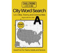 Challenging State of Mind - City Word Search: U.S. Cities, Towns, and Communities That Begin with the Letter "A"