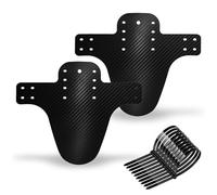 CHALVIOR Guardabarros Bicicleta Montaña, 2 Piezas, Mudguard Delantero y Trasero, Ajustable Accesorios, Salpicaduras Guardabarros Universal, para Mountain Bike, Bici de Carretera, Negro
