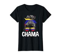 Chama Venezolano Chica Moño De Pelo Desordenado Venezuela Chicas Mujeres Camiseta