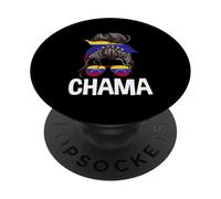 Chama Venezolano Chica Moño De Pelo Desordenado Venezuela Chicas Mujeres PopSockets PopGrip Adhesivo