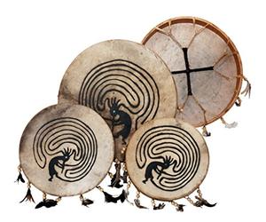 Chamán carga acuosa Diámetro 30 cm redondo indios plumas Shaman Drum incluye mazo