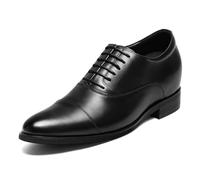 CHAMARIPA Zapatos de Elevación Invisibles para Hombre - apatos de Vestir Formales con +7 cm de Aumento de Altura - Oxford y Derby de Piel para Negocios y Oficina Y92H38 40EU
