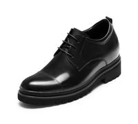 CHAMARIPA Zapatos de Elevación Invisibles para Hombre - apatos de Vestir Formales con +7 cm de Aumento de Altura - Oxford y Derby de Piel para Negocios y Oficina Y6532B 39EU