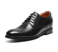 CHAMARIPA Zapatos de Elevación Invisibles para Hombre - apatos de Vestir Formales con +7 cm de Aumento de Altura - Oxford y Derby de Piel para Negocios y Oficina