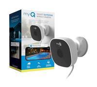 Chamberlain myQ - Cámara Inteligente con Cable para Exteriores, Video HD de 1080p, visión Nocturna a Color, Bloqueo Inteligente e integración de Garaje, detección de Movimiento, Wi-Fi, Audio