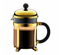 Bodum 1924-17 Cafetera, Acero Inoxidable Vidrio Plástico, Dorado, 4 Tazas