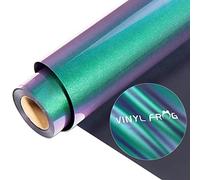 Chameleon Heat Transfer Vinyl Purple to Green Gradual Transfer Vinyl 12x40 (2 by 12x20) inch with Iron and Heat Press Gradient Change Color HTV for T-Shirt