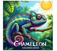 Chameleon Jungle Coloring Book - 80 Pages to Color: Reptile, Lizard, Wildlife, Botanical, Mandala, Fantasy, Zen, Nature Art Pages for Relaxation and Creativity